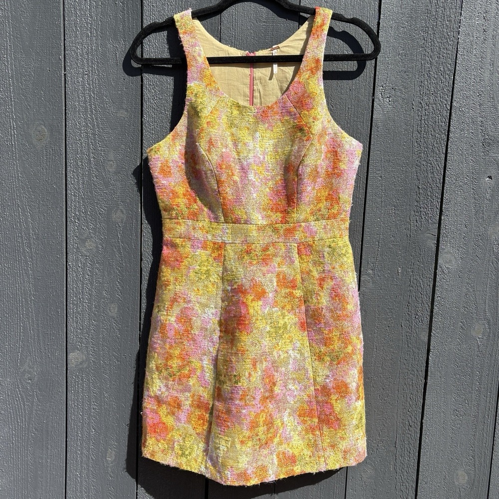 Free People Coquette Metallic Floral‎ Dress 4 Mod Hostess Wedding Mod Twee Party